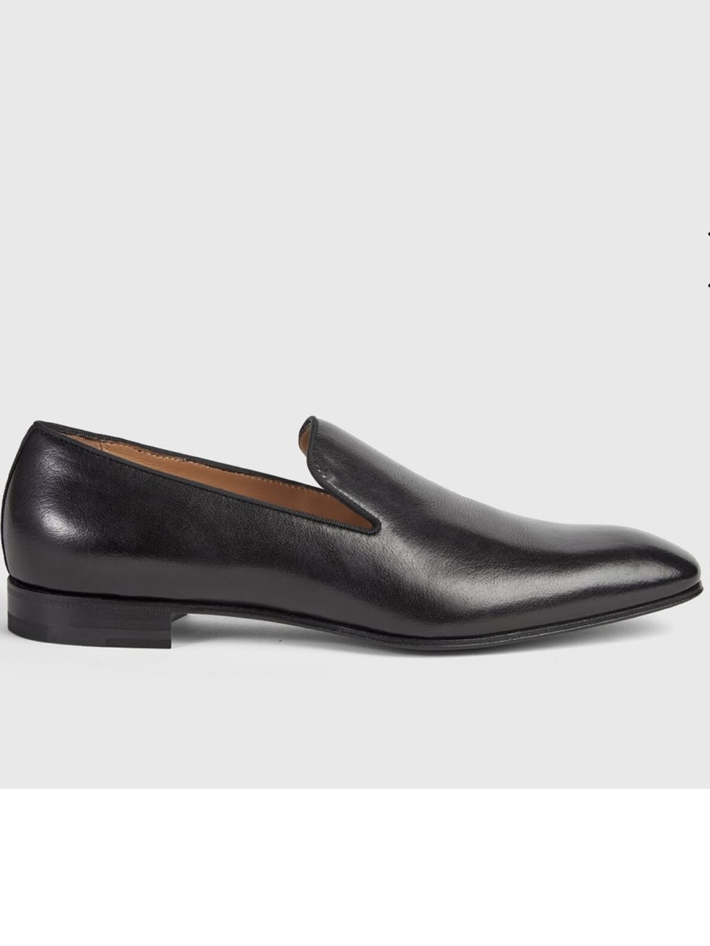 Paul Stuart Men’s Harrier Classic Black Leather Slip-On Men's Dress Loafers